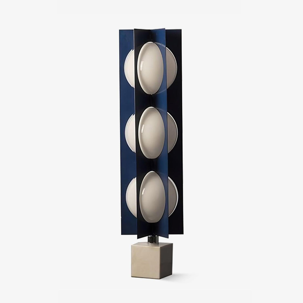 Lampadaire moderne Ruben en Marbre Bleu et blanc