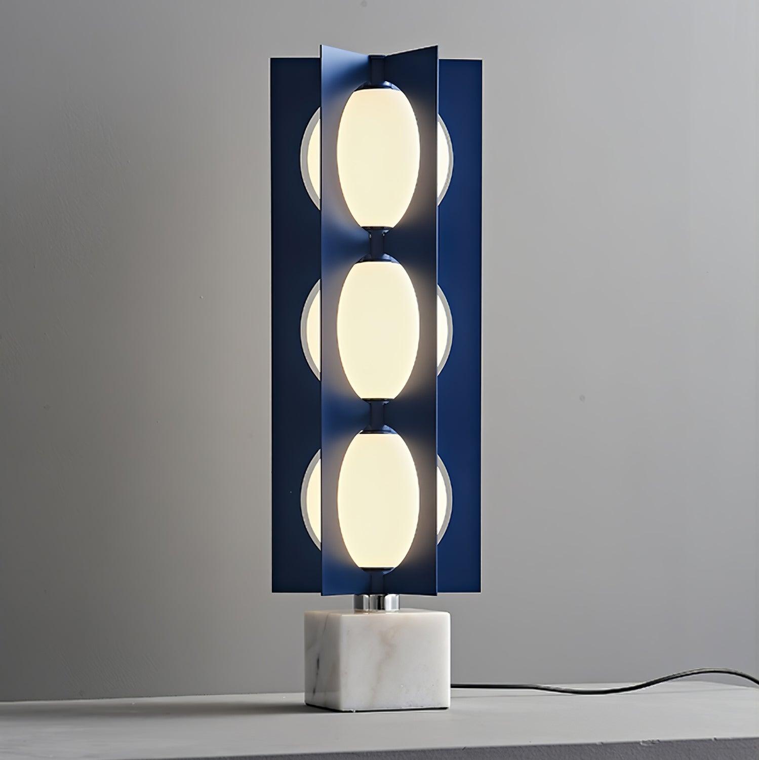 Lampadaire moderne Ruben en Marbre Bleu et blanc