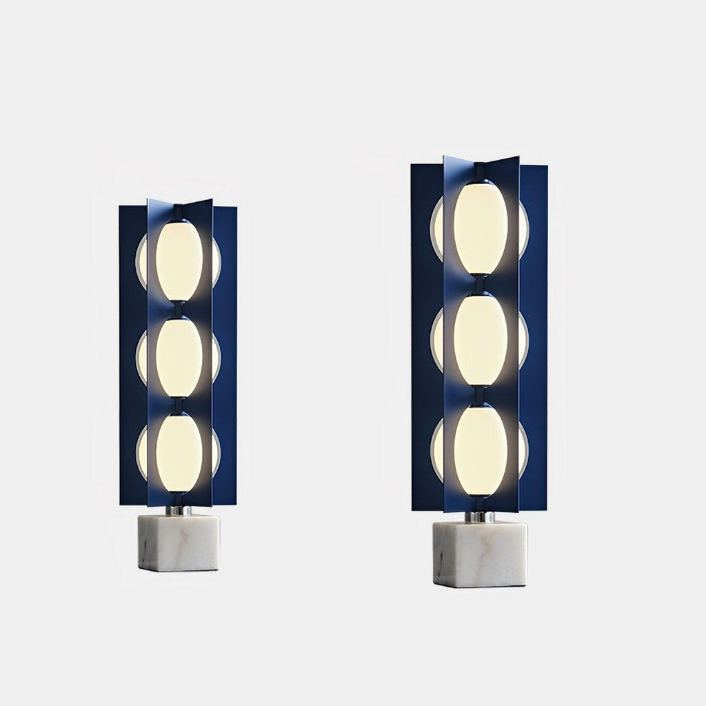 Lampadaire moderne Ruben en Marbre Bleu et blanc