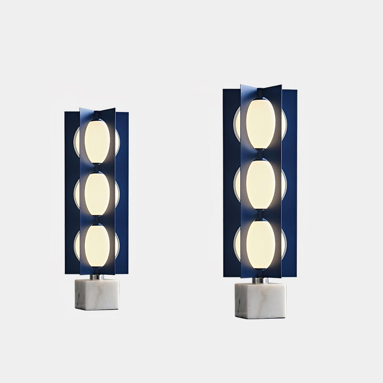 Lampadaire moderne Ruben en Marbre Bleu et blanc