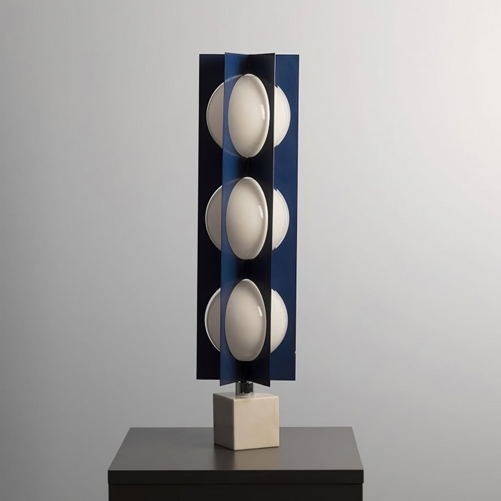 Lampadaire moderne Ruben en Marbre Bleu et blanc