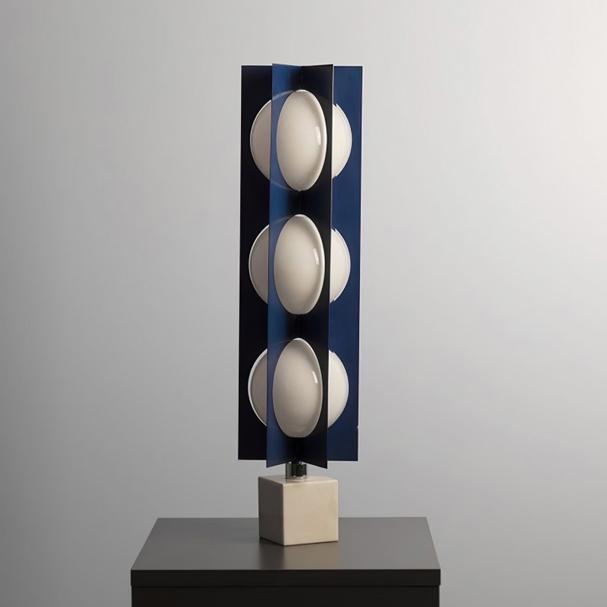 Lampadaire moderne Ruben en Marbre Bleu et blanc