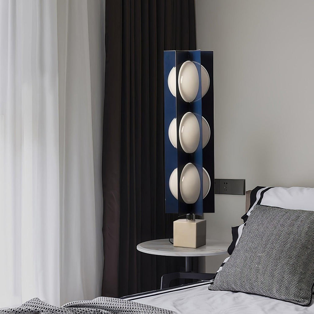 Lampadaire moderne Ruben en Marbre Bleu et blanc