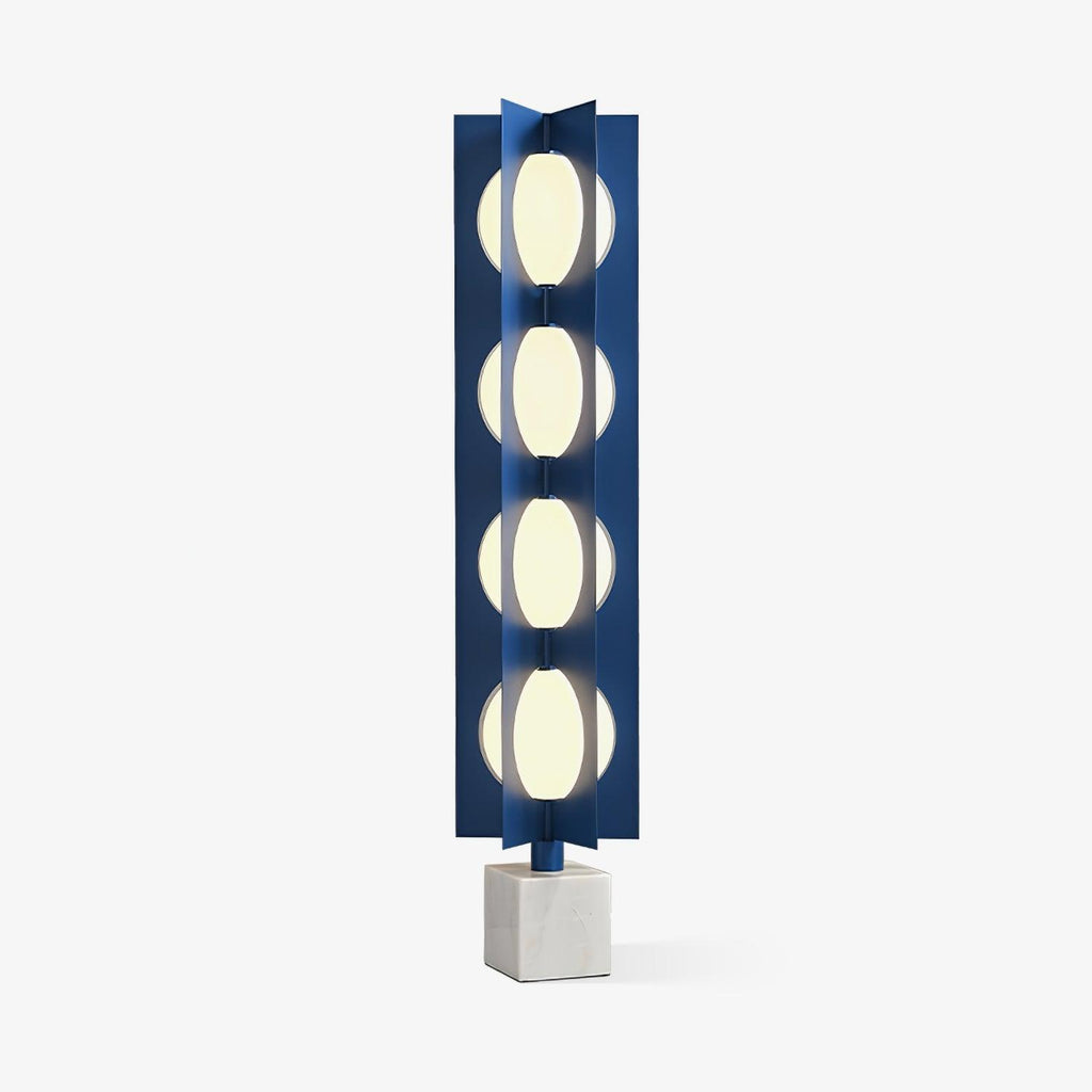Lampadaire moderne Ruben en Marbre Bleu et blanc