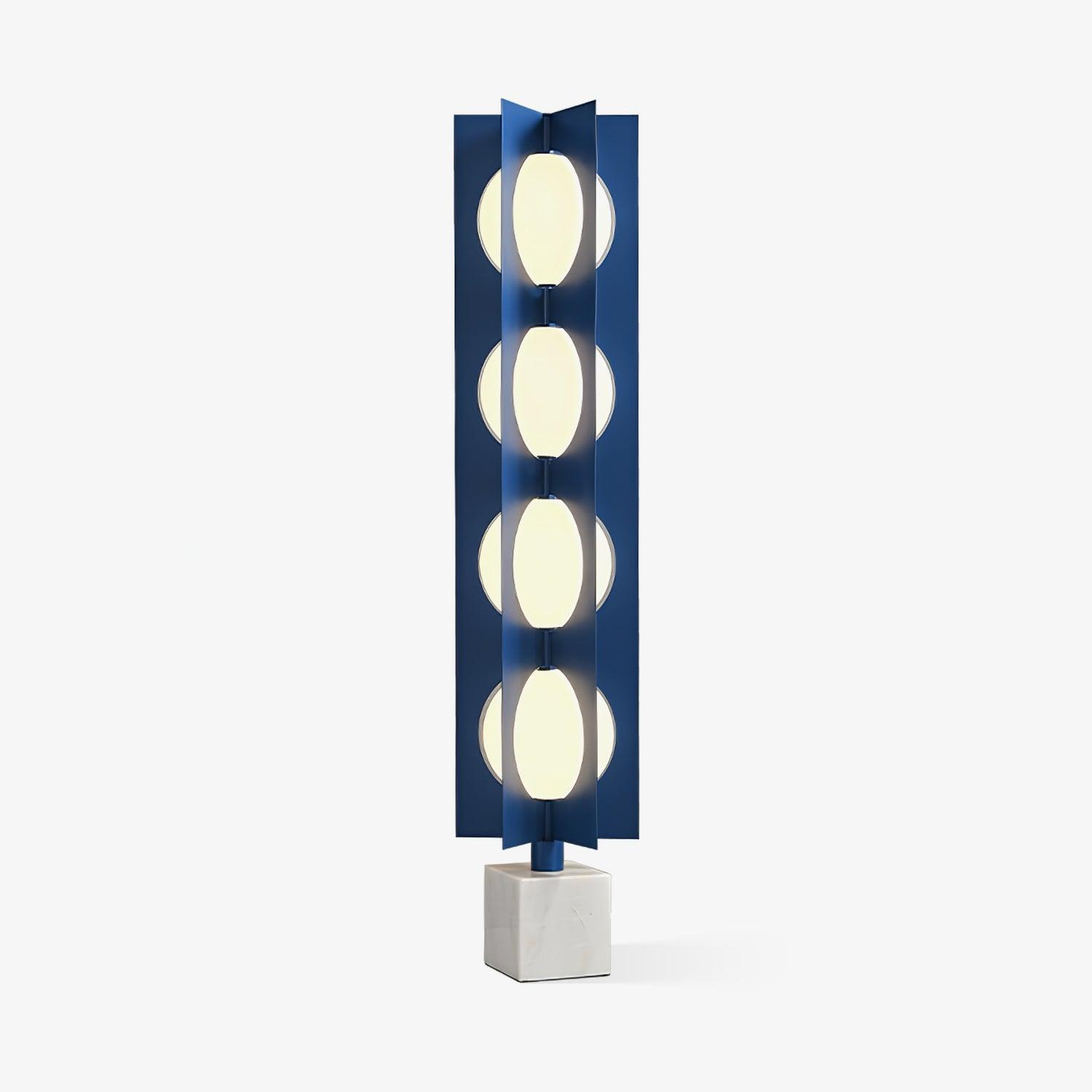 Lampadaire moderne Ruben en Marbre Bleu et blanc