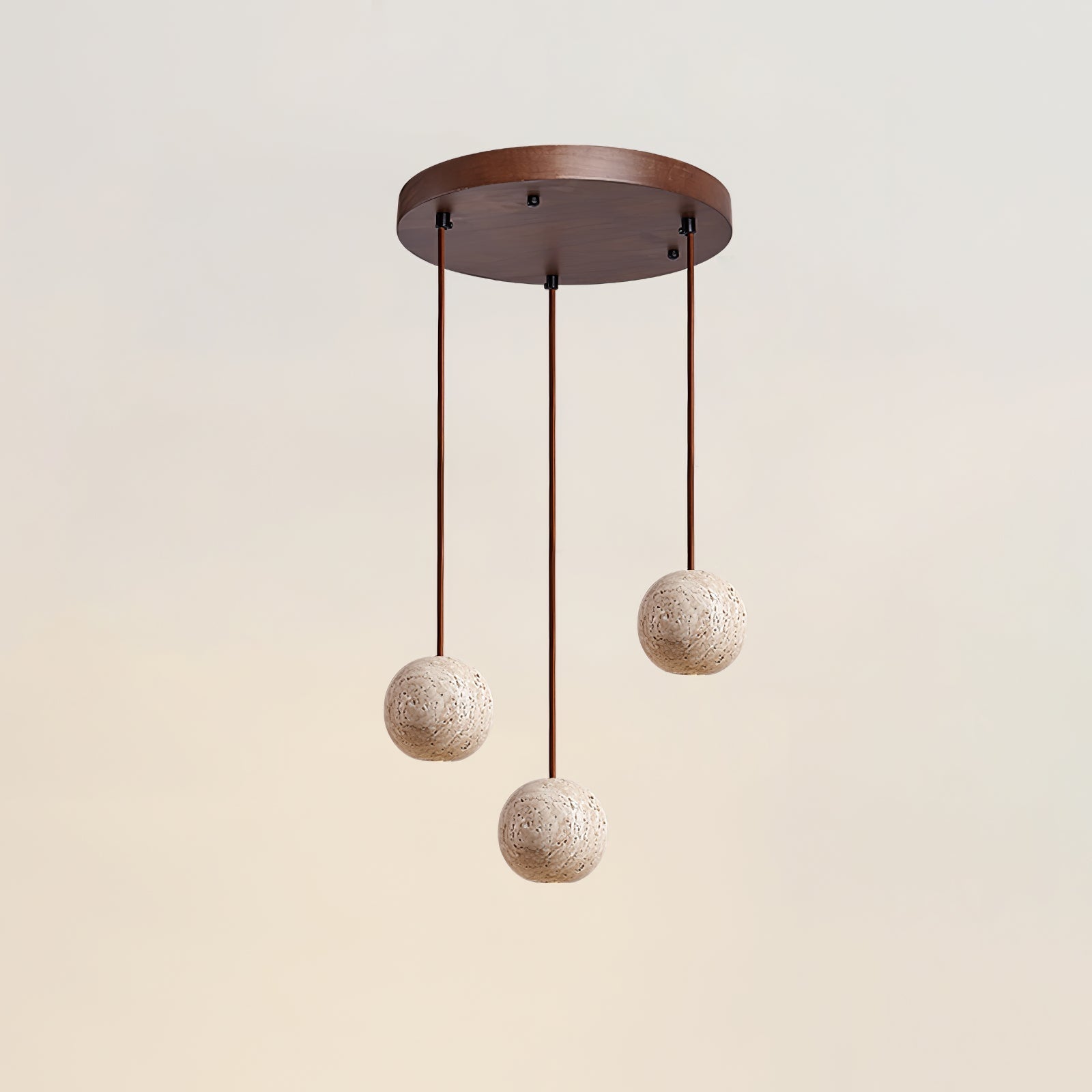 Suspension moderne Irvin en Travertin jaune