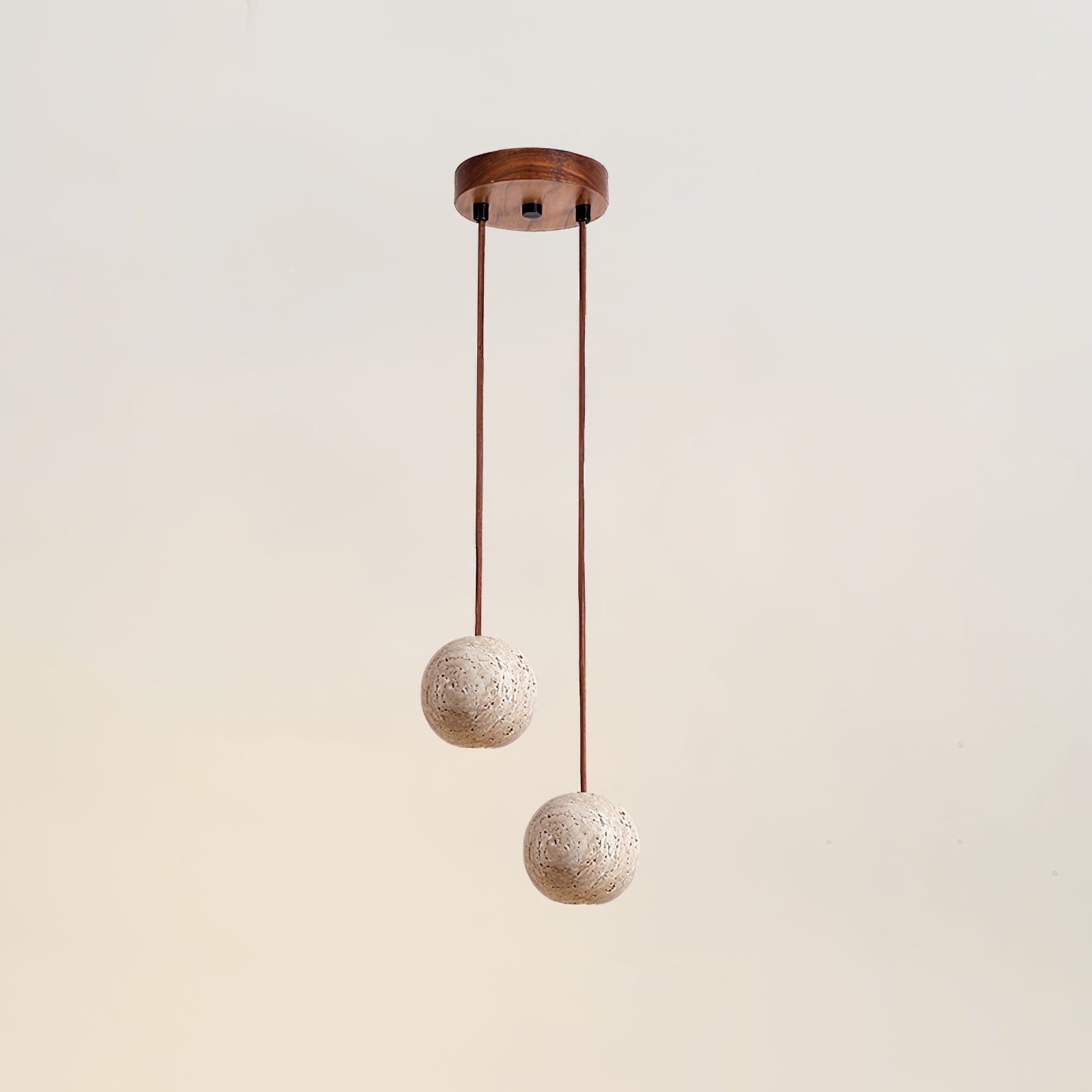 Suspension moderne Irvin en Travertin jaune