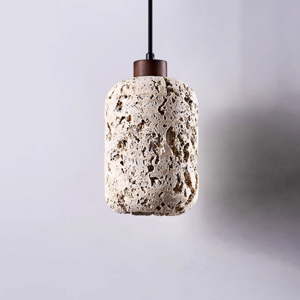 Suspension moderne Ingemar en Travertin jaune
