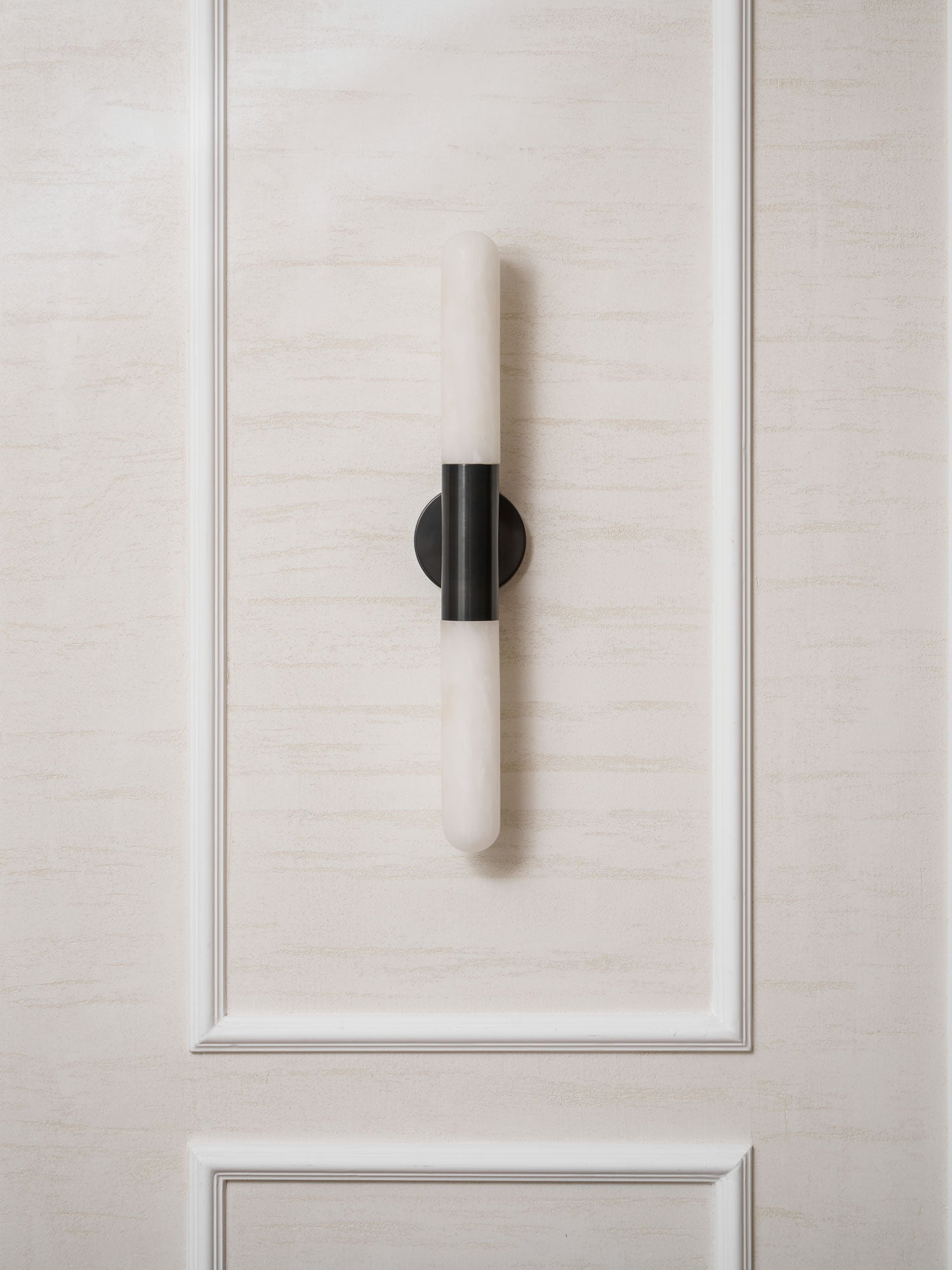 Applique murale moderne Brant en Albâtre Noir et blanc
