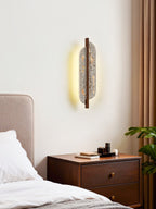 Applique murale moderne Lenis en Travertin jaune