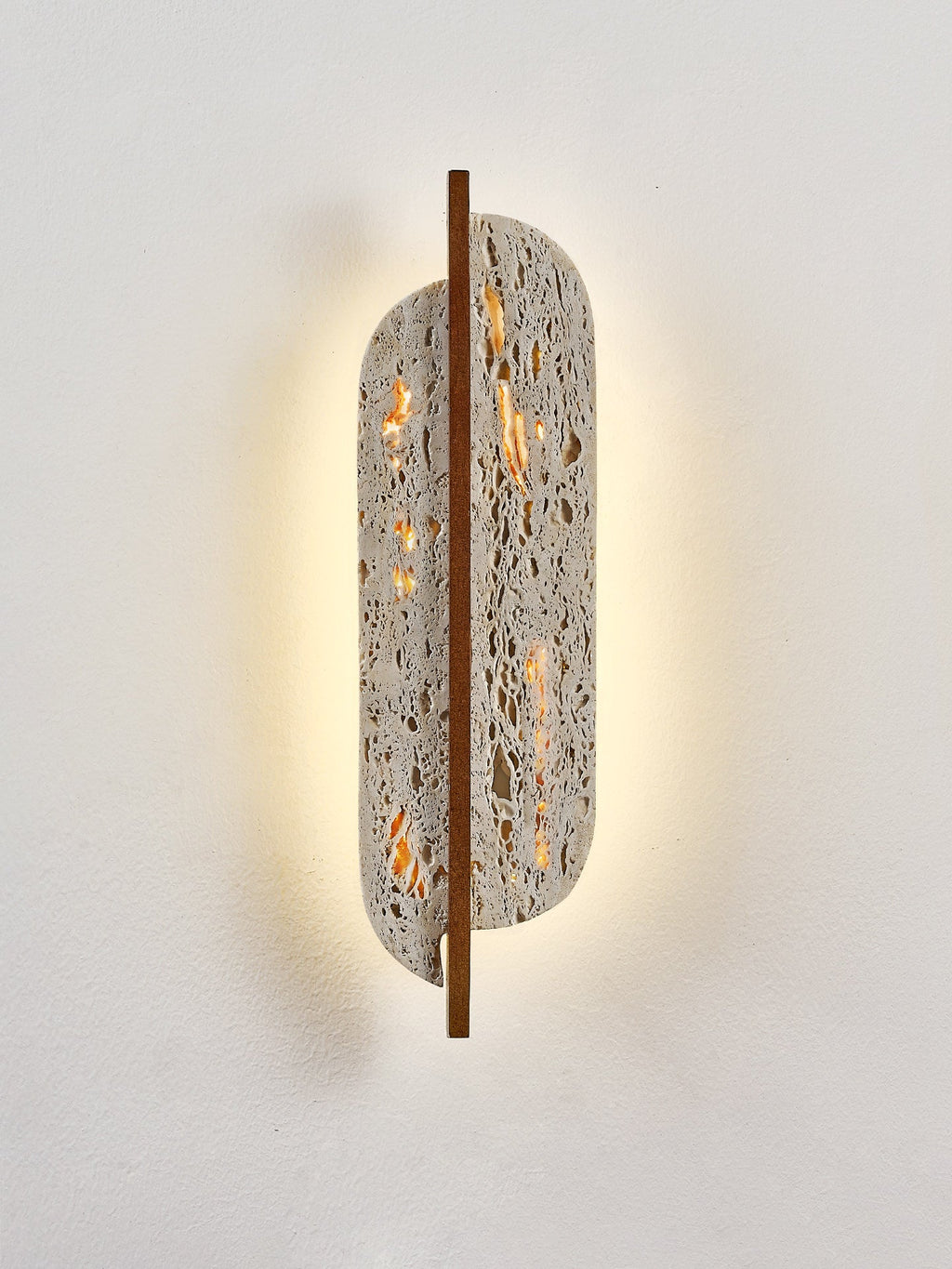 Applique murale moderne Lenis en Travertin jaune
