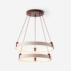 Lustre moderne Wright en Travertin jaune et noyer bois