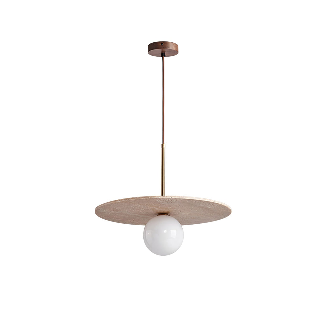 Suspension moderne Searle en Travertin jaune