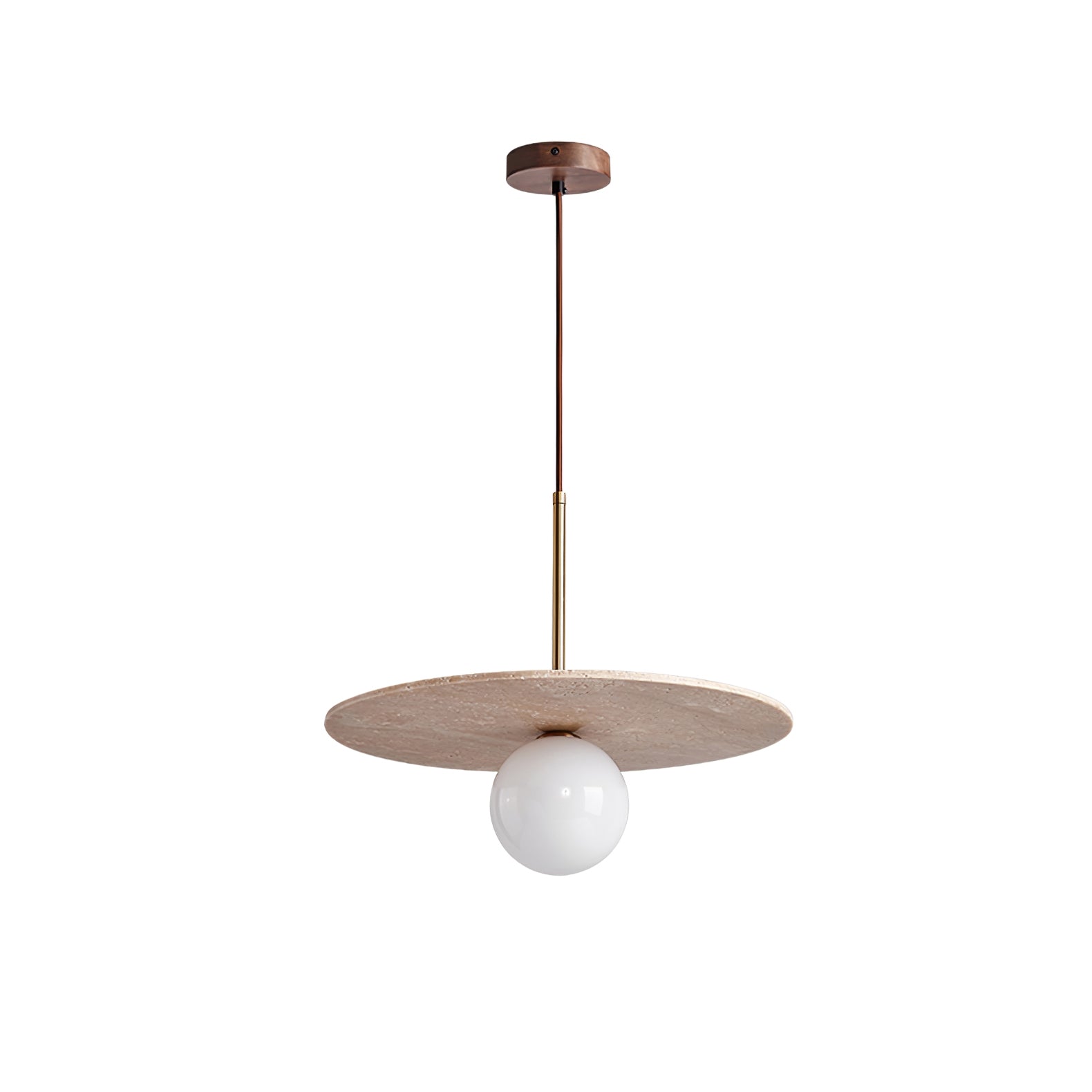 Suspension moderne Searle en Travertin jaune