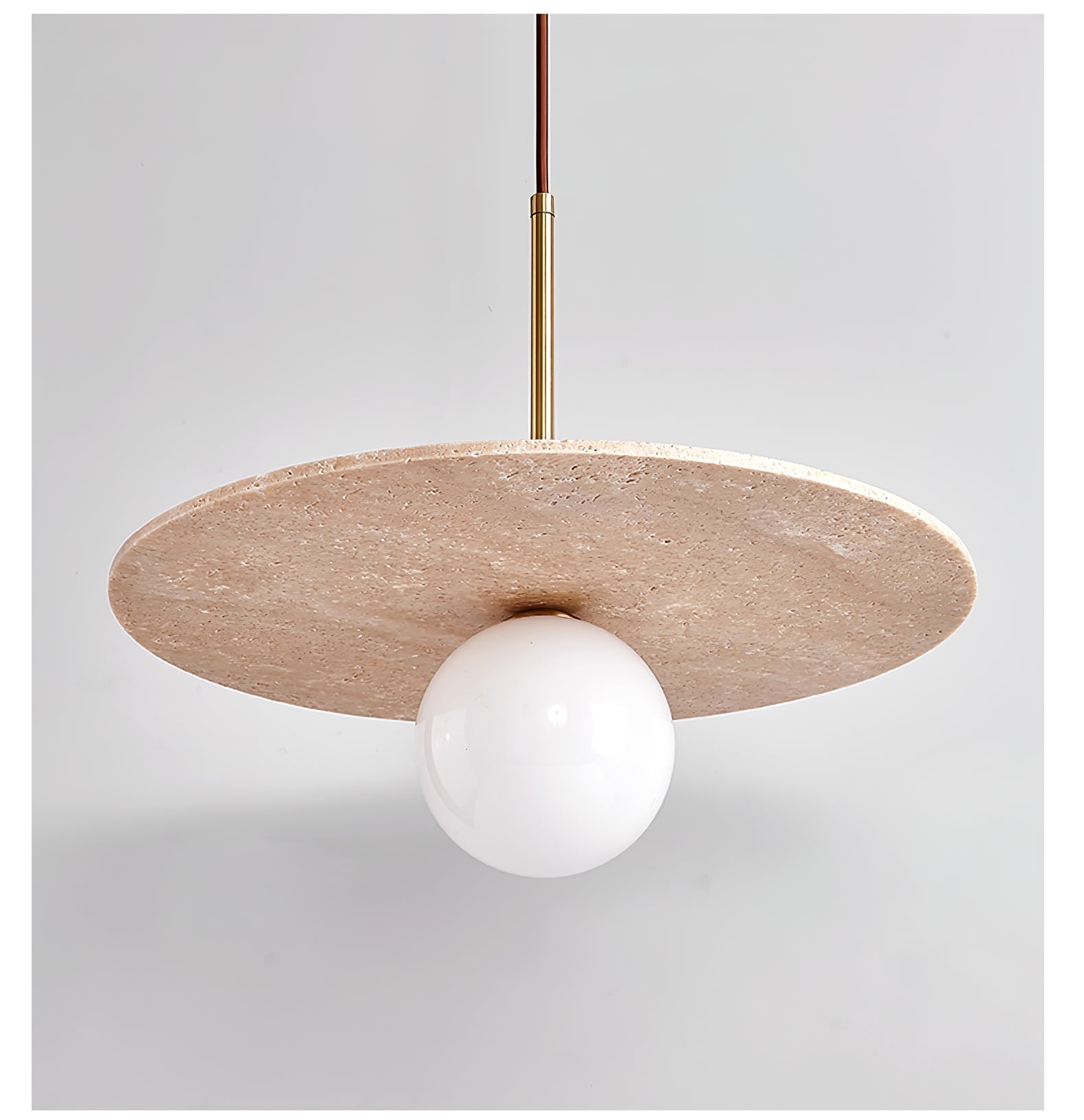 Suspension moderne Searle en Travertin jaune