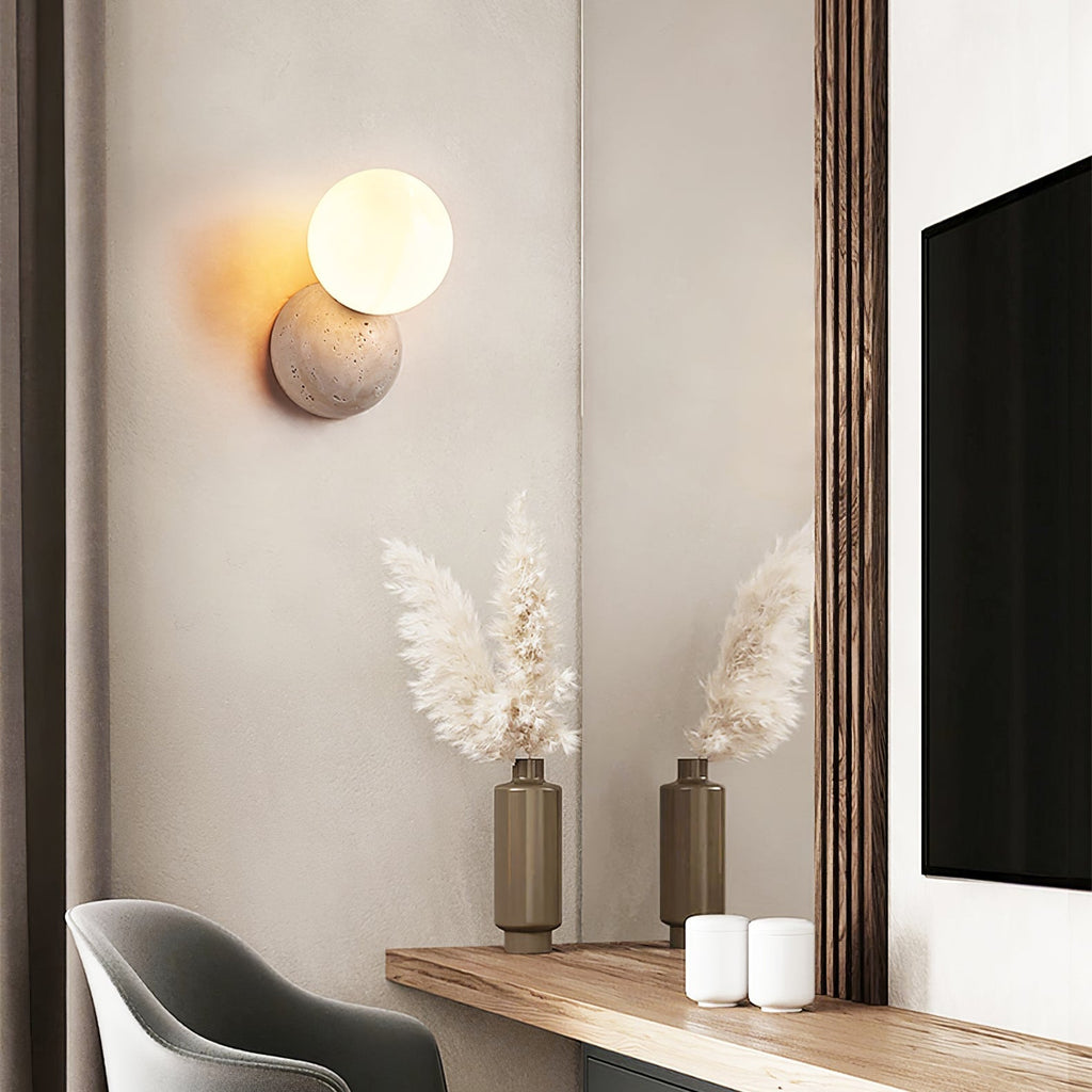 Applique murale moderne Searle en Travertin jaune