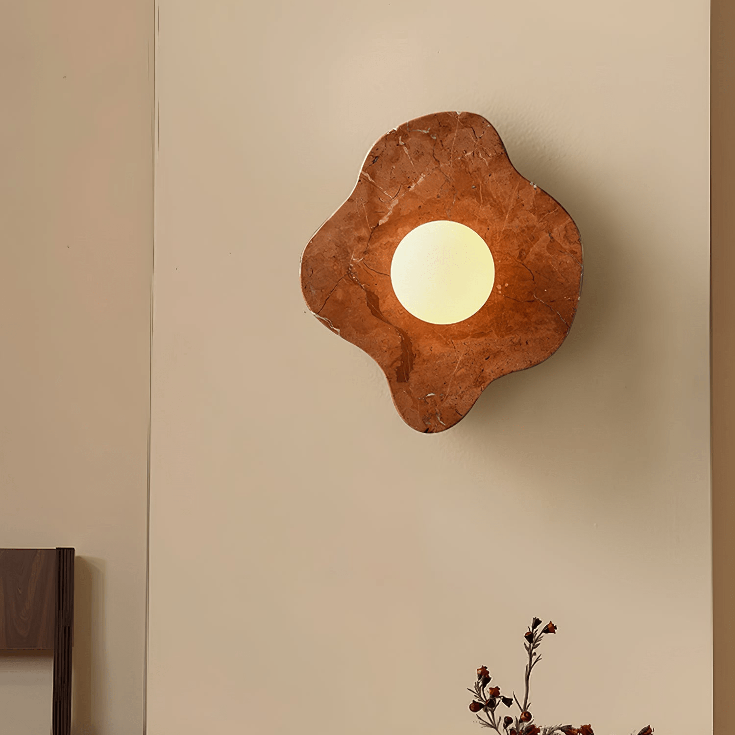 Applique murale moderne Elmo en Marbre Beige