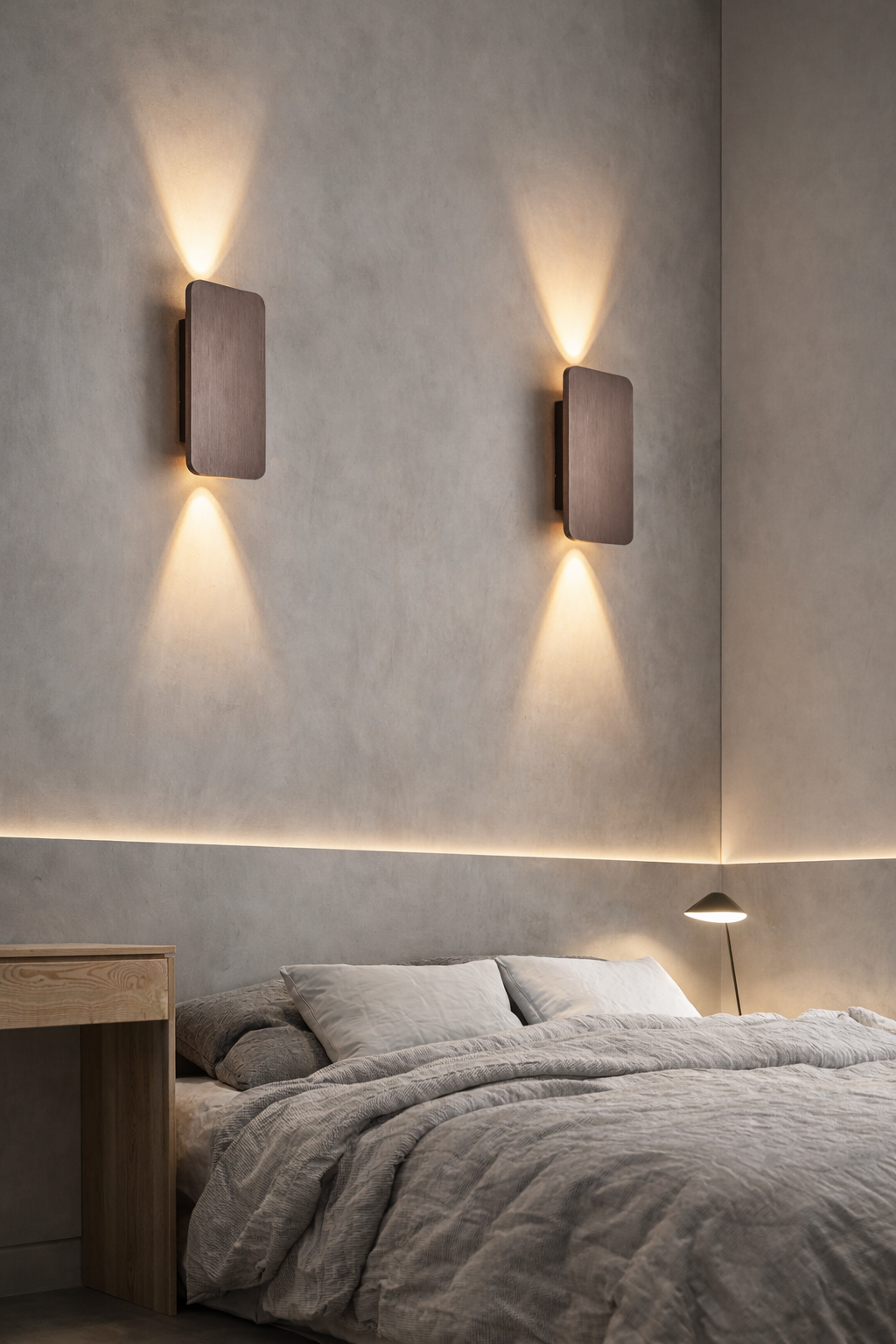 Applique Murale LED Rectangle en Métal Noir