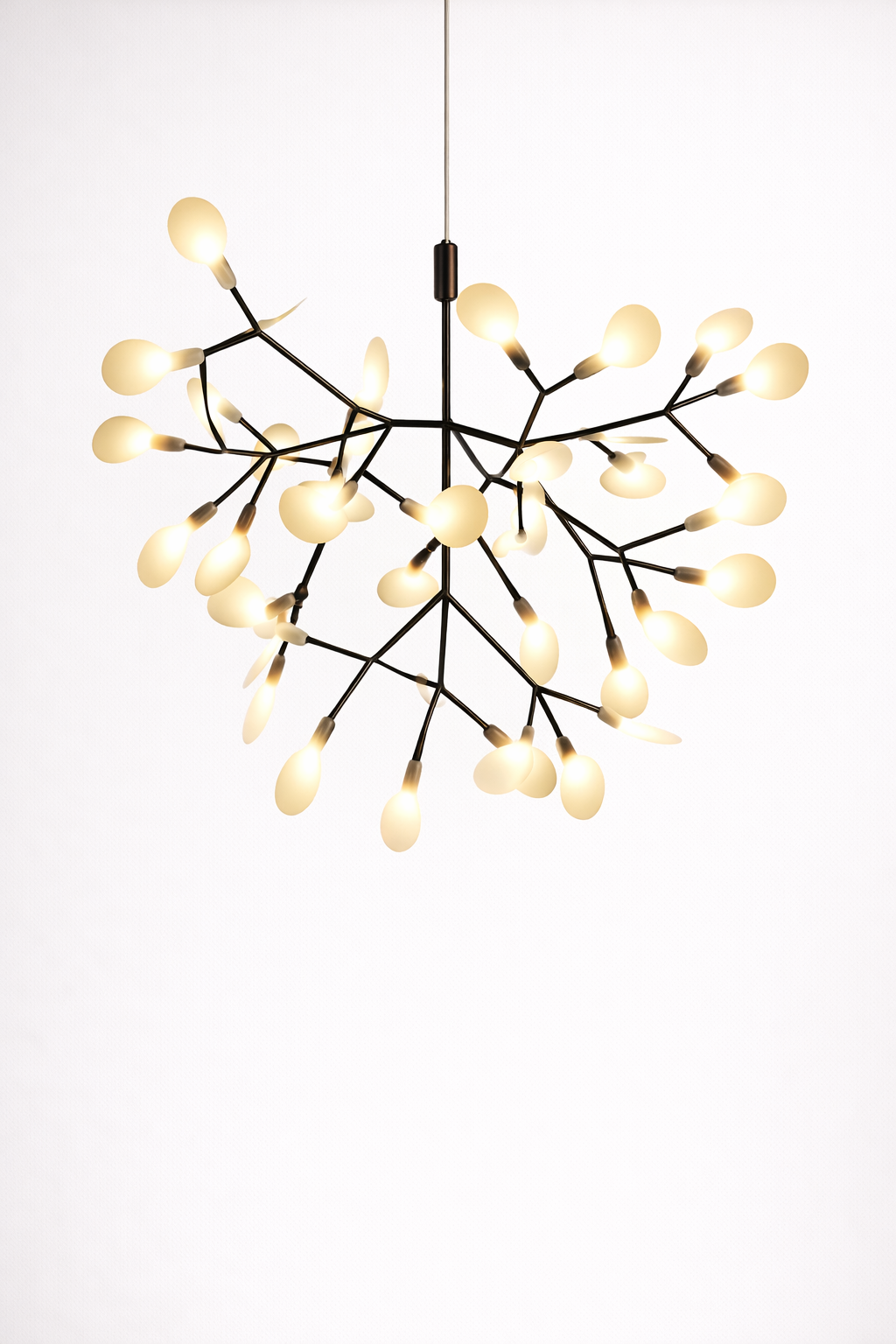 Suspension LED Arbre en Métal Cuivré ou Noir