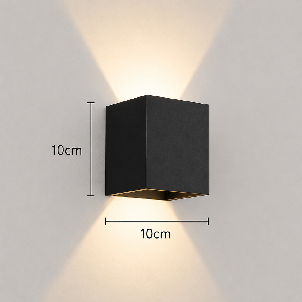Applique Extérieur LED Cube Double Faisceau