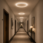 Plafonnier LED Scandinave Aapo Rond en Métal Blanc
