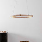Suspension moderne Ronan en Travertin jaune