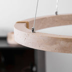 Suspension moderne Ronan en Travertin jaune