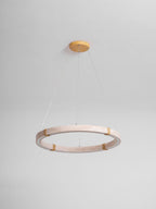Suspension moderne Ronan en Travertin jaune
