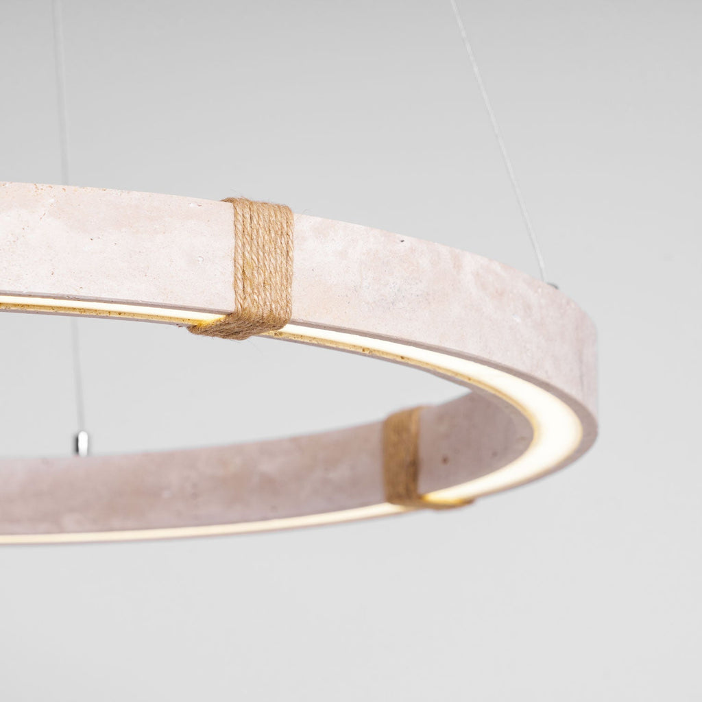 Suspension moderne Ronan en Travertin jaune