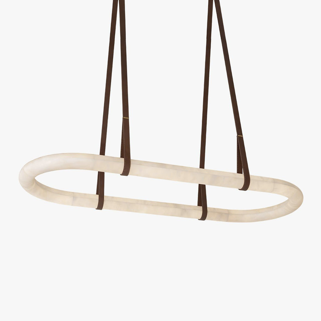 Lustre moderne Fenrir en Foncé marron et blanc albâtre