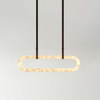 Lustre moderne Fenrir en Foncé marron et blanc albâtre