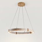 Suspension moderne Ronan en Travertin jaune