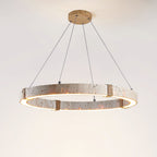 Suspension moderne Ronan en Travertin jaune