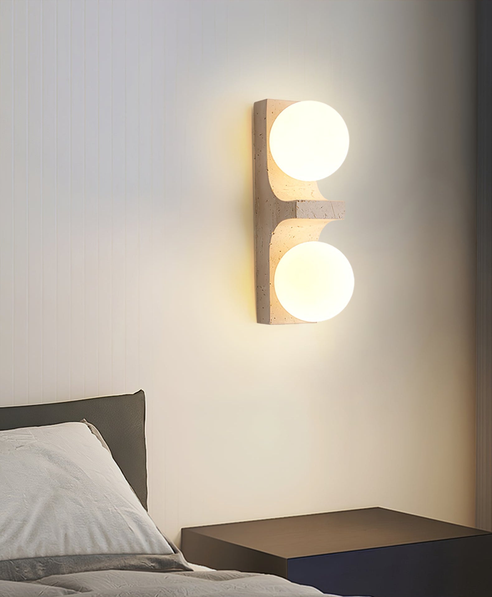 Applique murale moderne Osmund en Travertin jaune
