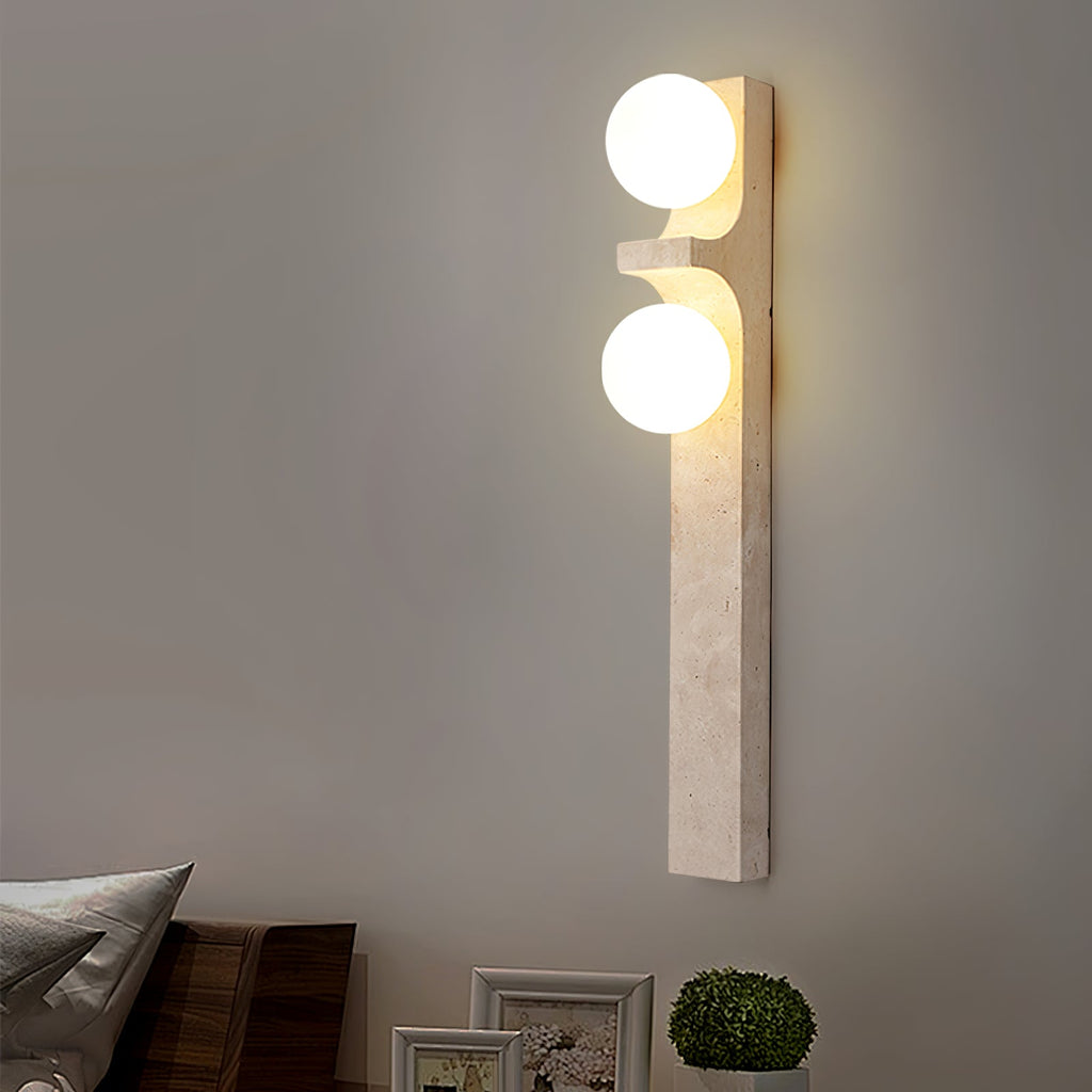 Applique murale moderne Osmund en Travertin jaune