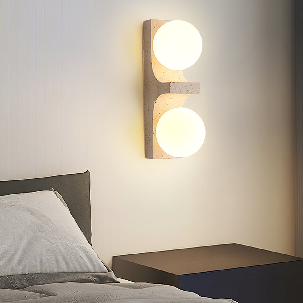 Applique murale moderne Osmund en Travertin jaune