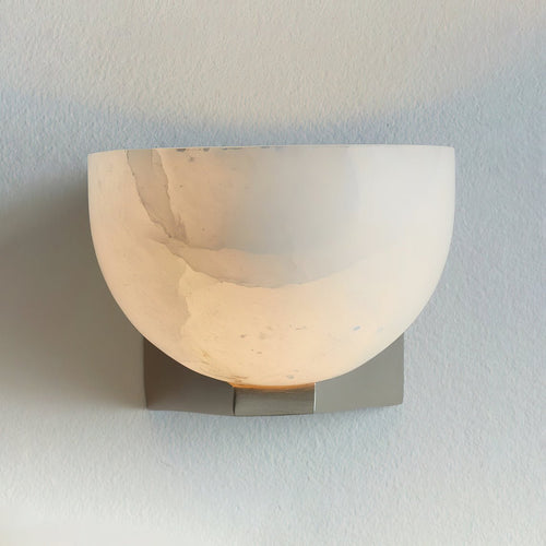 Applique murale moderne Ramsey en Albâtre Nickel