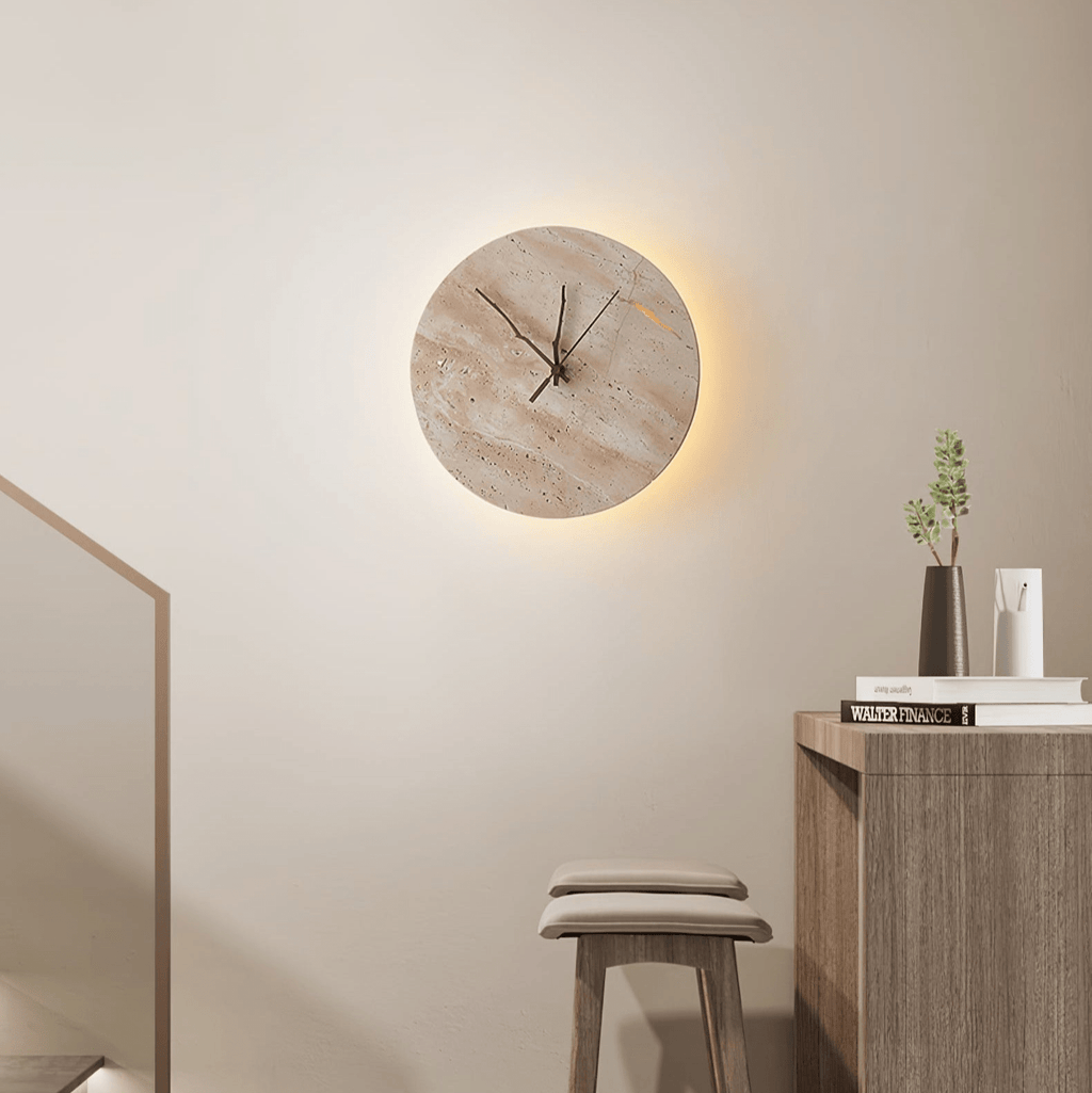 Applique murale moderne Bardur en Travertin jaune