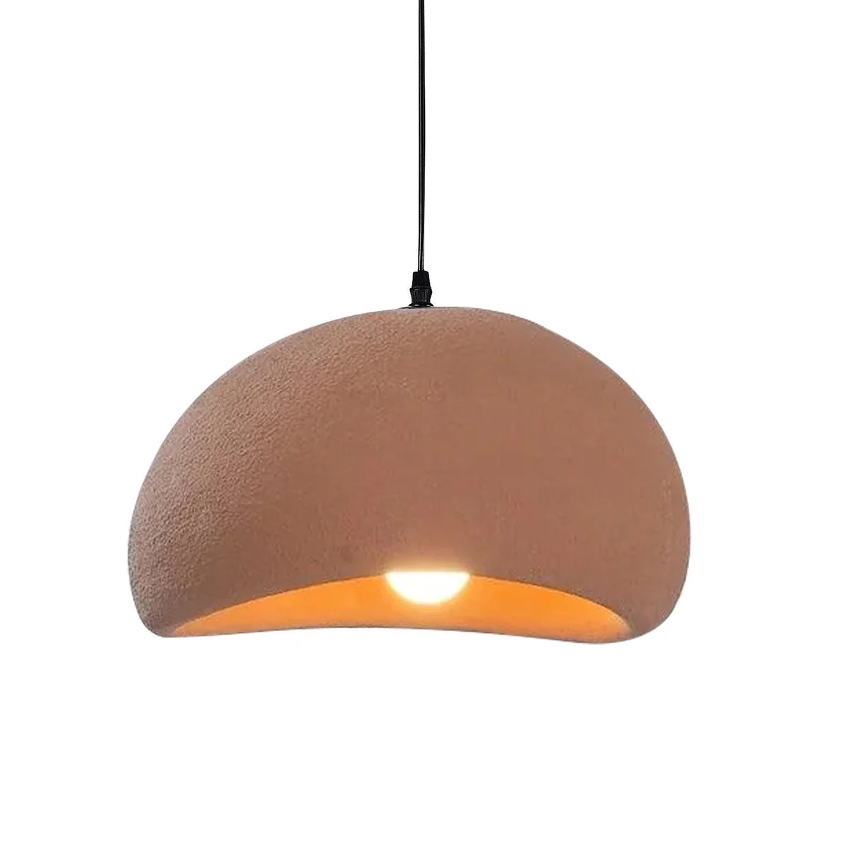 Suspension moderne Greger en Polystyrène noir câble suspendu