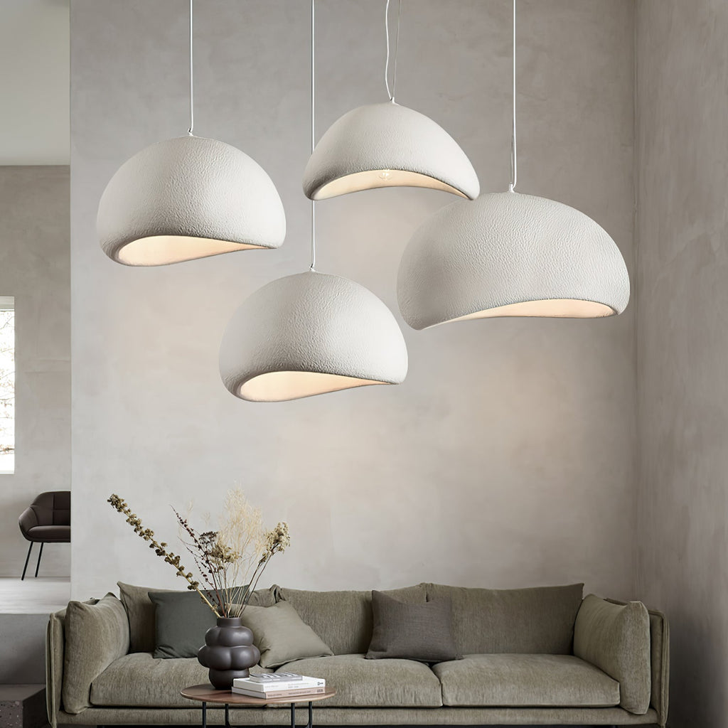 Suspension moderne Greger en Polystyrène noir câble suspendu