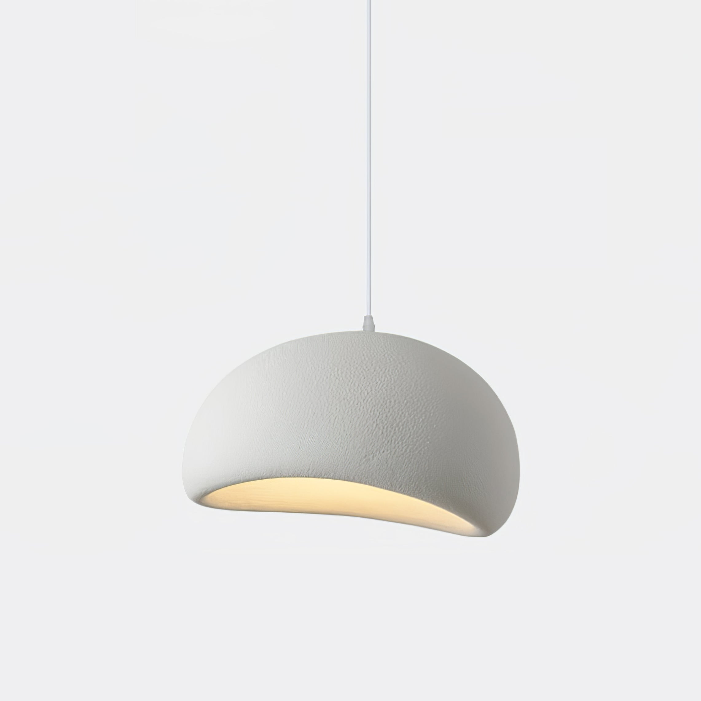Suspension moderne Greger en Polystyrène blanc câble suspendu