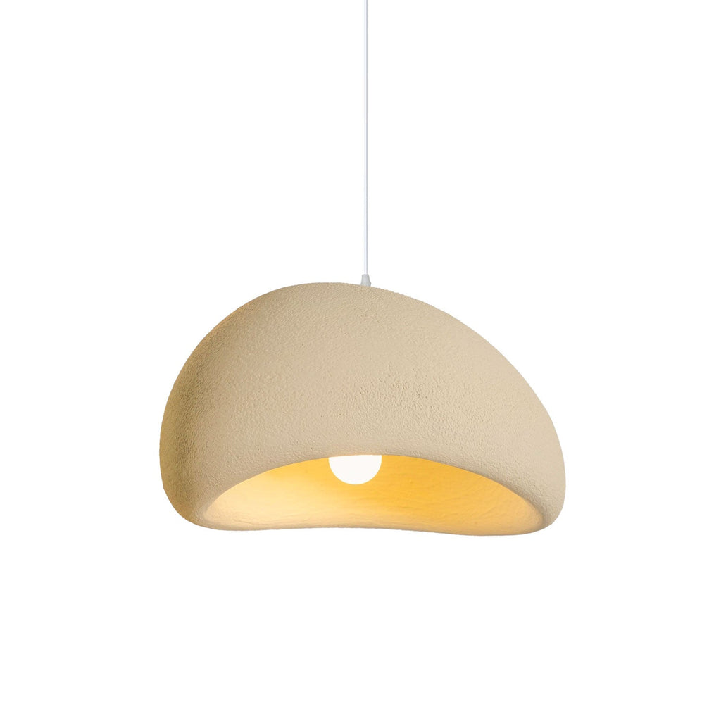 Suspension moderne Greger en Polystyrène blanc câble suspendu