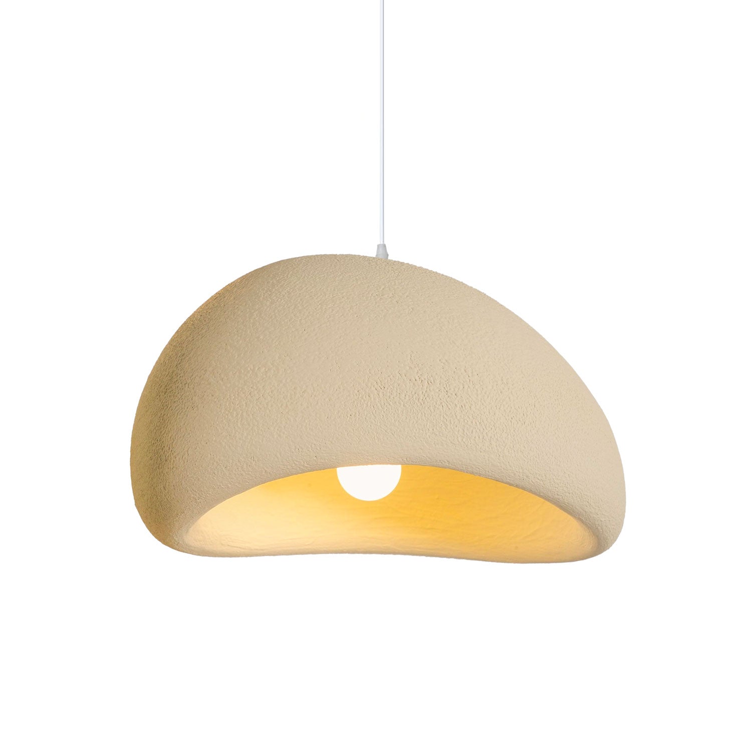 Suspension moderne Greger en Polystyrène noir câble suspendu