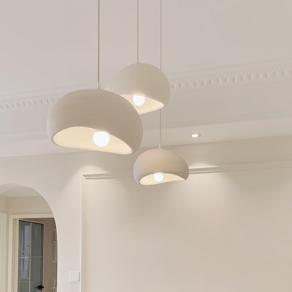Suspension moderne Greger en Polystyrène noir câble suspendu