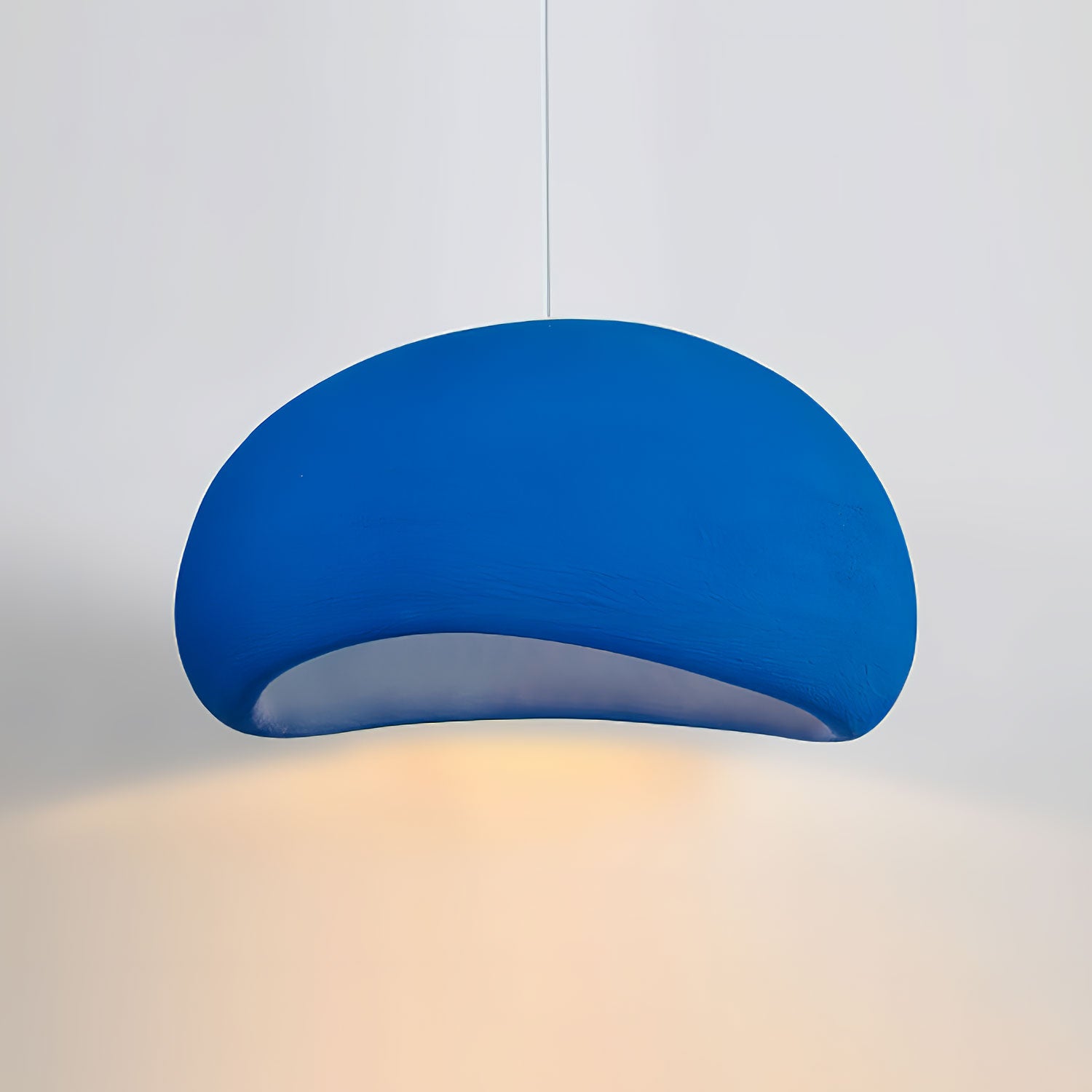 Suspension moderne Greger en Polystyrène blanc câble suspendu