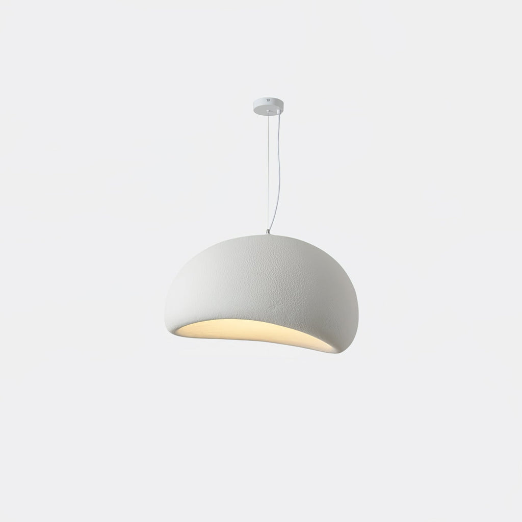 Suspension moderne Greger en Polystyrène blanc câble suspendu