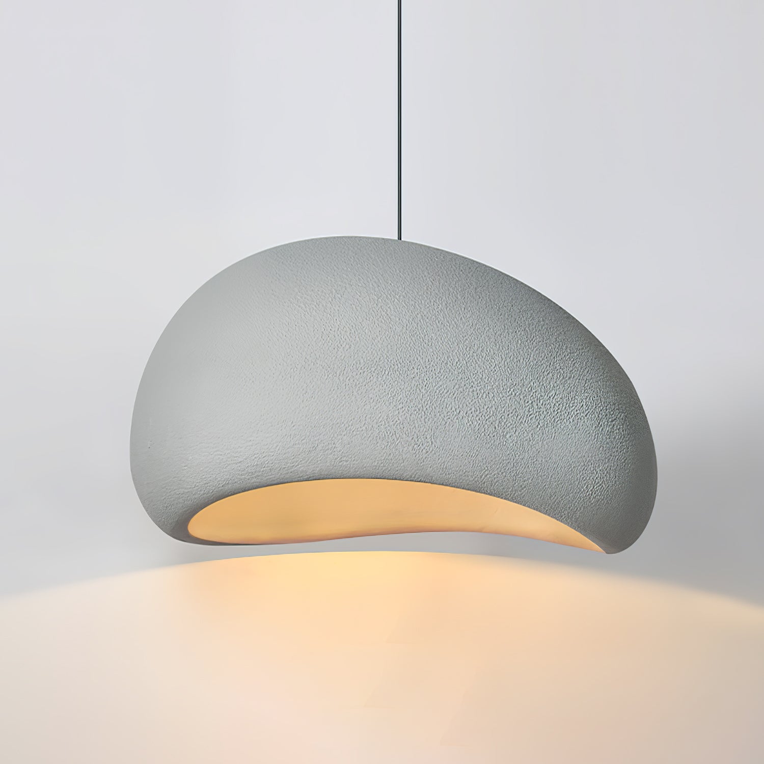 Suspension moderne Greger en Polystyrène noir câble suspendu