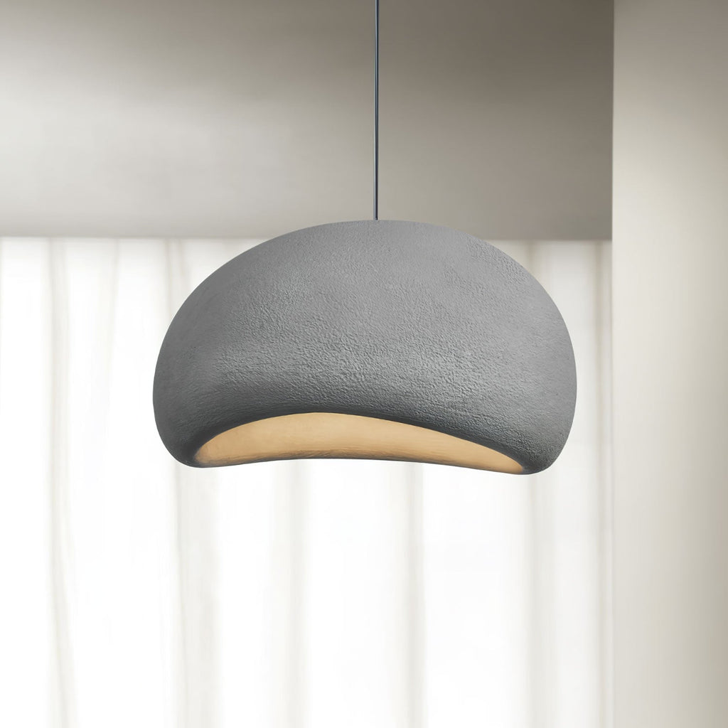 Suspension moderne Greger en Polystyrène noir câble suspendu