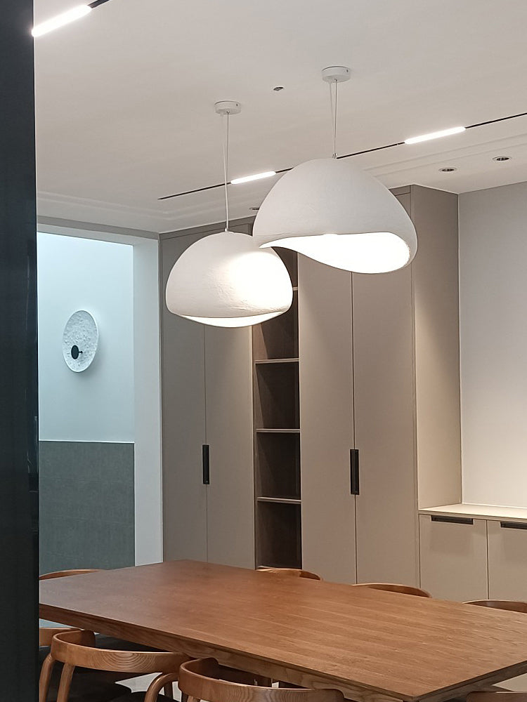 Suspension moderne Greger en Polystyrène noir câble suspendu