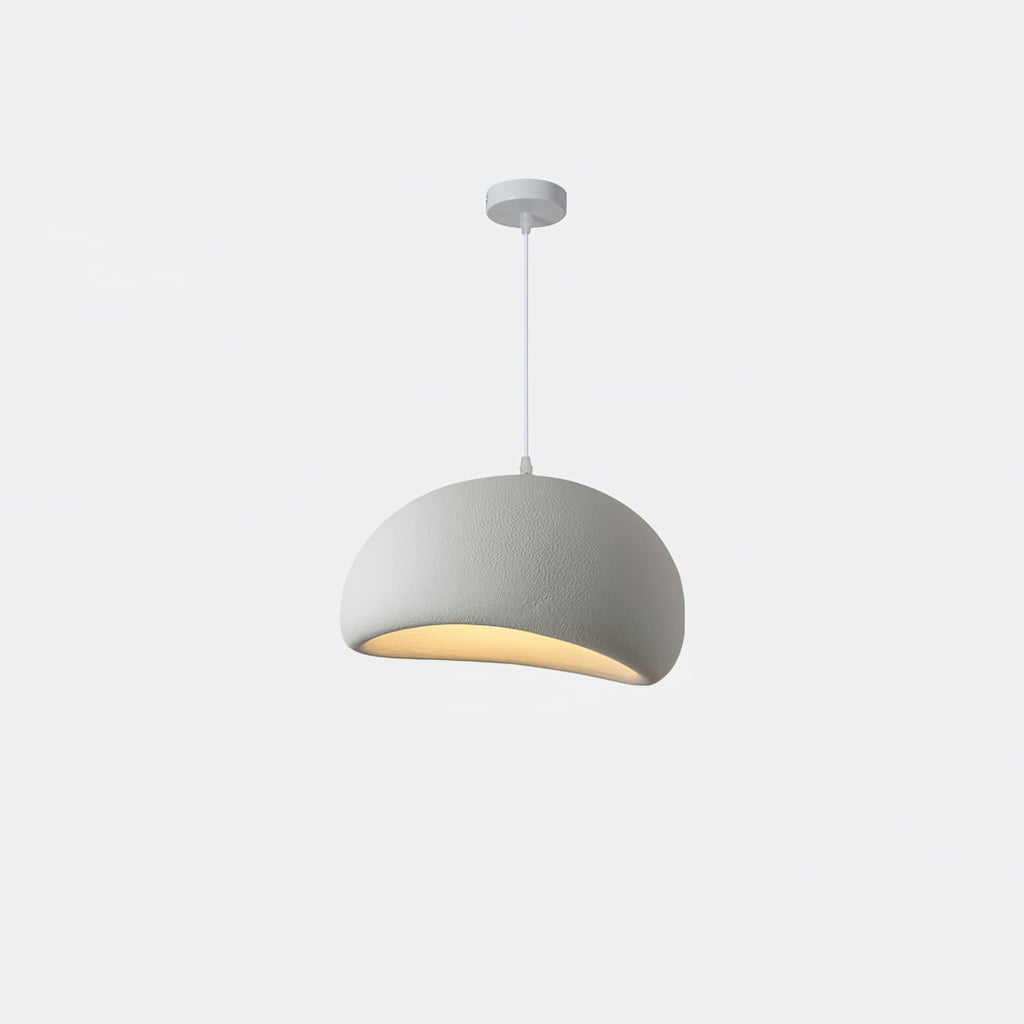 Suspension moderne Greger en Polystyrène blanc câble suspendu
